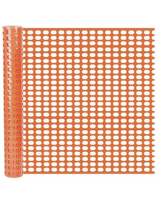 Red de valla naranja para obra H.100 X 50 MT