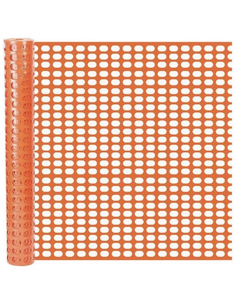 Orangefarbenes Zaunnetz auf der Baustelle H.120 x 50 MT