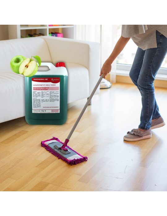 PAPIER UND WASCHMITTEL Grüner apfelduftender Bodenreiniger 5 kg der...