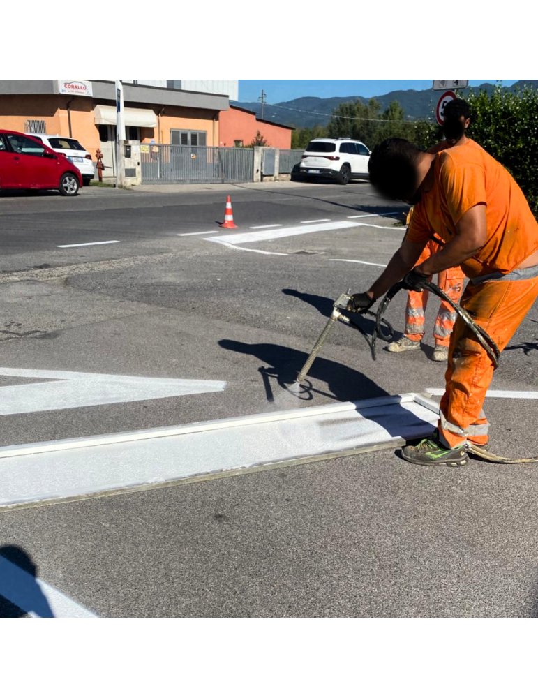Peinture blanche pour marquage routier permanent de 30 kg en étain