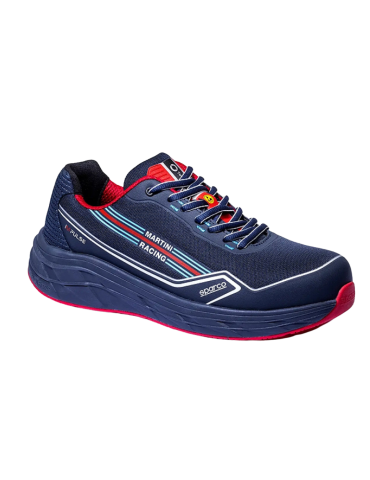 Chaussure de sécurité basse Sparco bleu et rouge