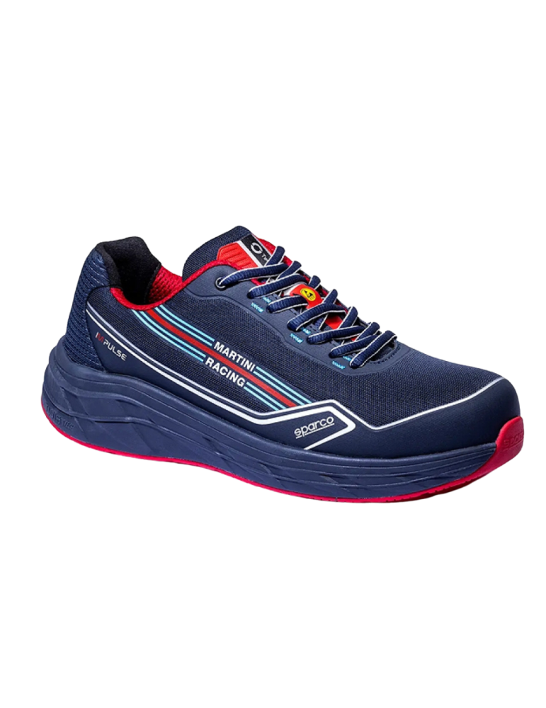 Zapato de baja seguridad Sparco azul y rojo