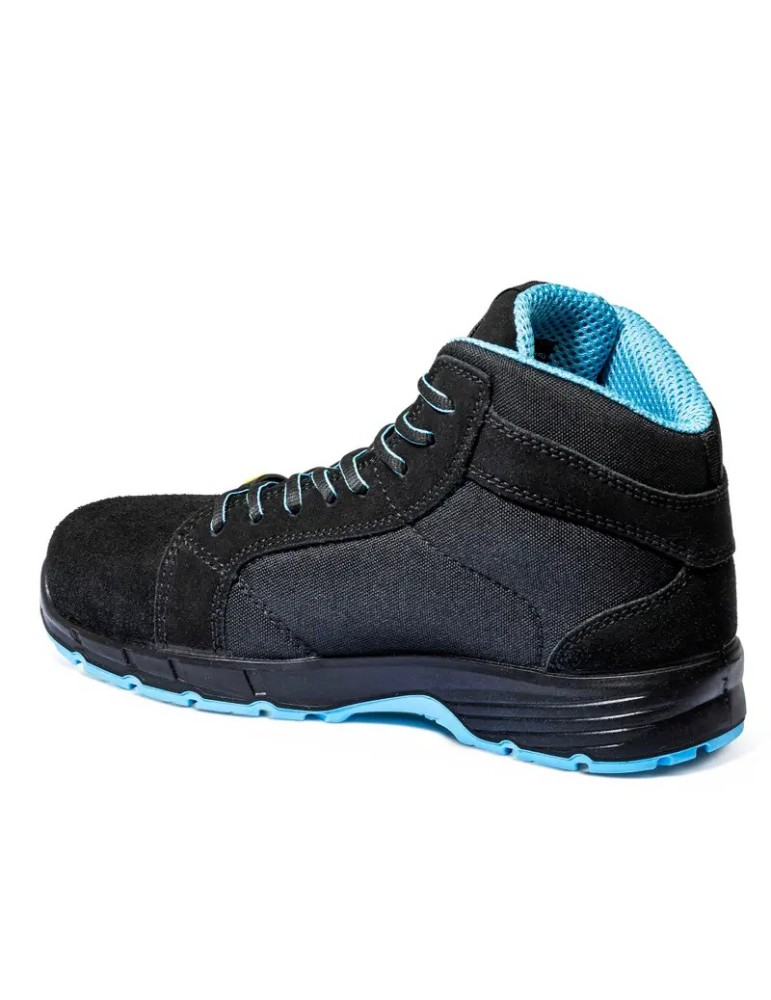 Scarpa alta antinfortunistica Sparco Fargo nera e blu ESD S3S SR FO