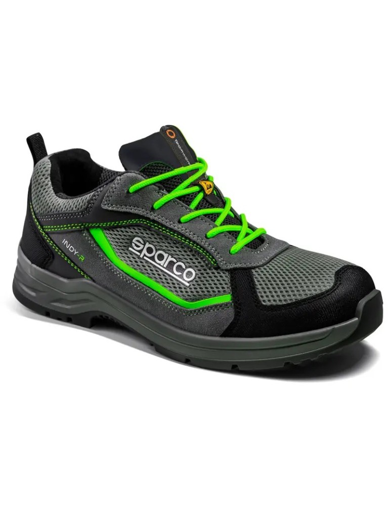 Chaussure de sécurité basse Sparco gris et vert