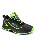 Chaussure de sécurité basse Sparco noire et verte
