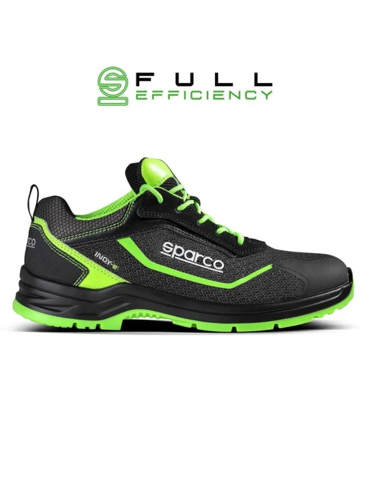 Scarpa bassa antinfortunistica Sparco Jody nera e verde ESD S3S SR FO