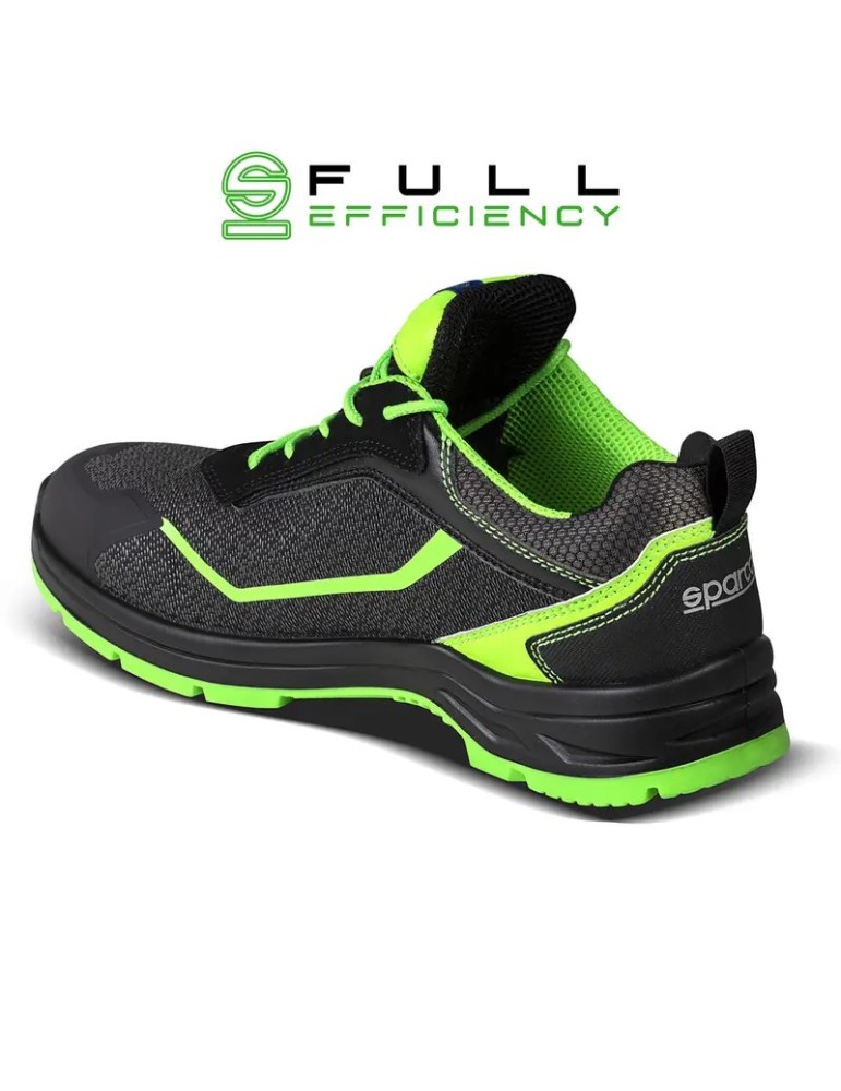 Scarpa bassa antinfortunistica Sparco Jody nera e verde ESD S3S SR FO