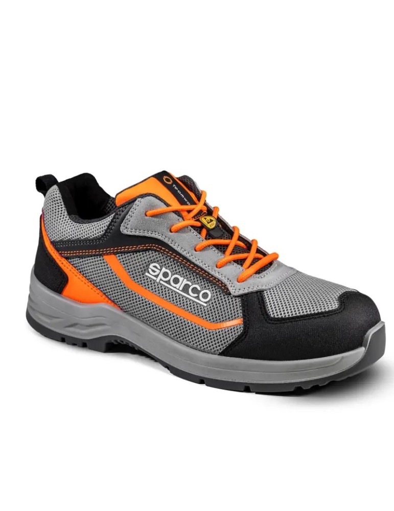 Scarpa bassa antinfortunistica Sparco grigia ed arancio