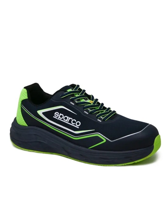 Low safety shoe Sparco black and green
