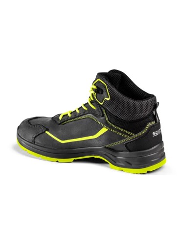 Chaussure de sécurité haute Sparco noire et jaune 2