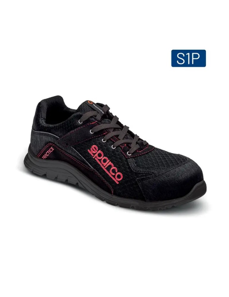 Black and fuchsia work shoe