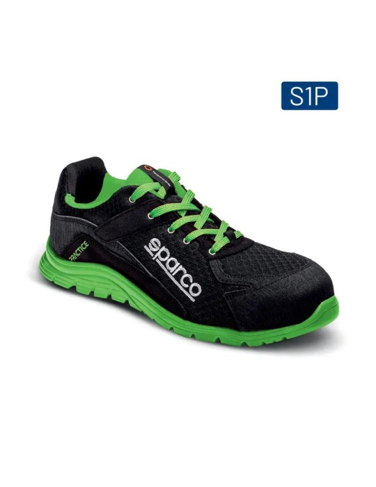 Scarpa bassa antinfortunistica Sparco nera e verde