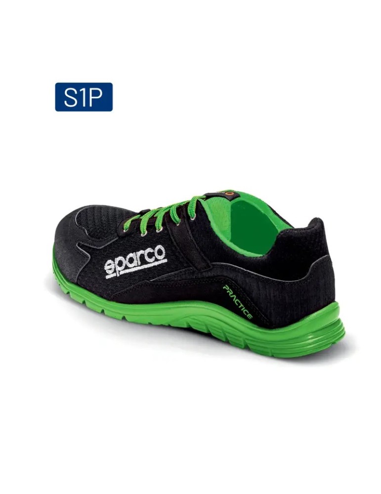 Scarpa bassa antinfortunistica Sparco Keke nera e verde ESD S1P SRC