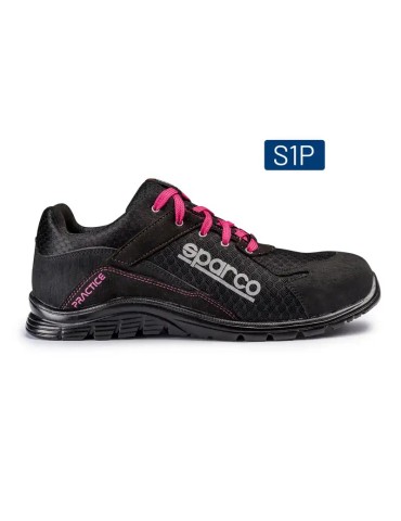 Low safety shoe Sparco black and fuchsia 2