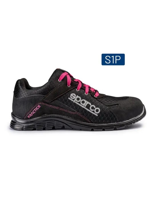 Scarpa bassa antinfortunistica Sparco Jody nera e fucsia ESD S1P SRC