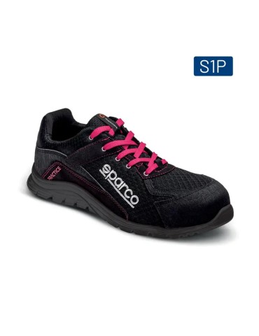 Calzado de bajo seguro Sparco negro y fucsia