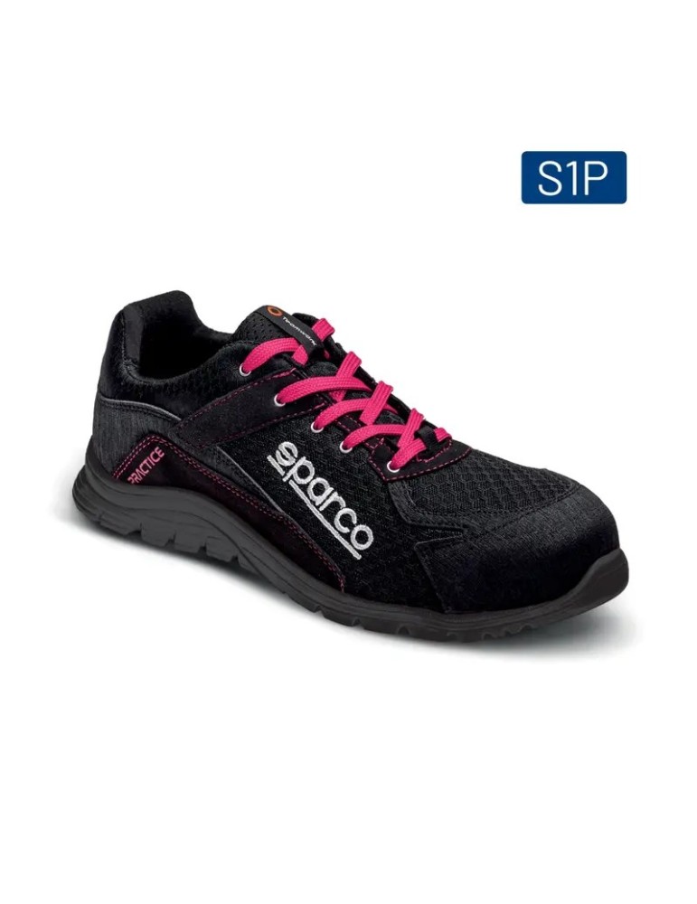 Niedrige Sicherheitsschuhe Sparco schwarz und fuchsia