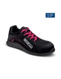 Low safety shoe Sparco black and fuchsia