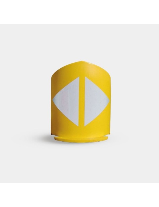 Intermitente monolítico amarillo con insertos reflectantes de 200 cm