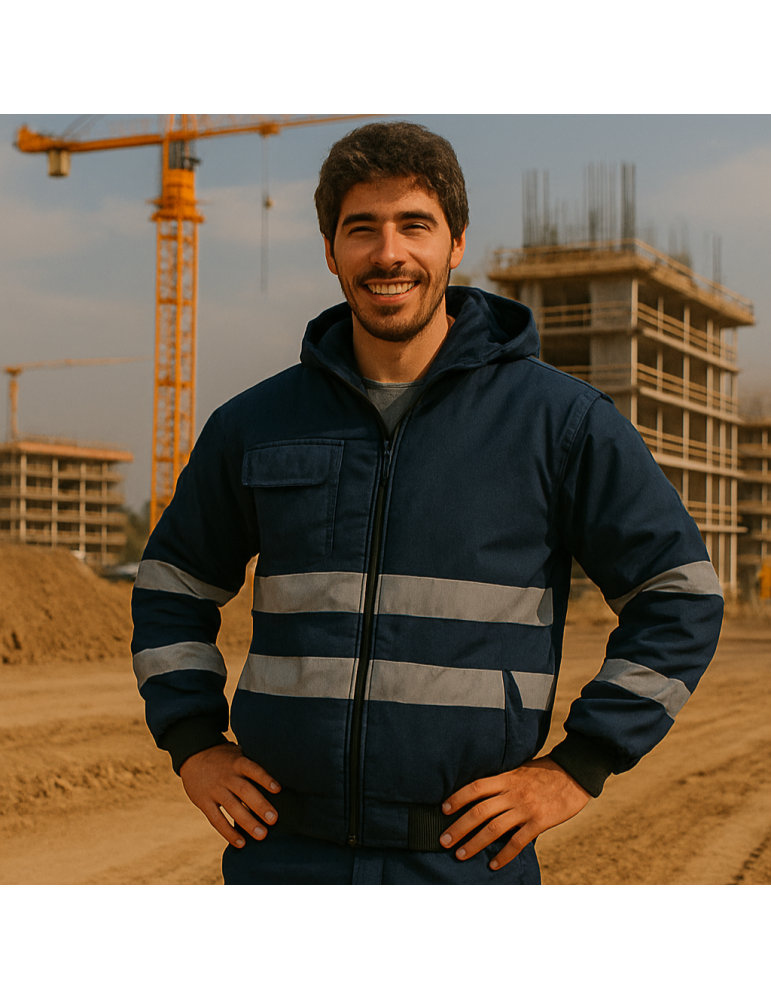 Explorer-Winterjacke mit reflektierenden Streifen Logica Blue