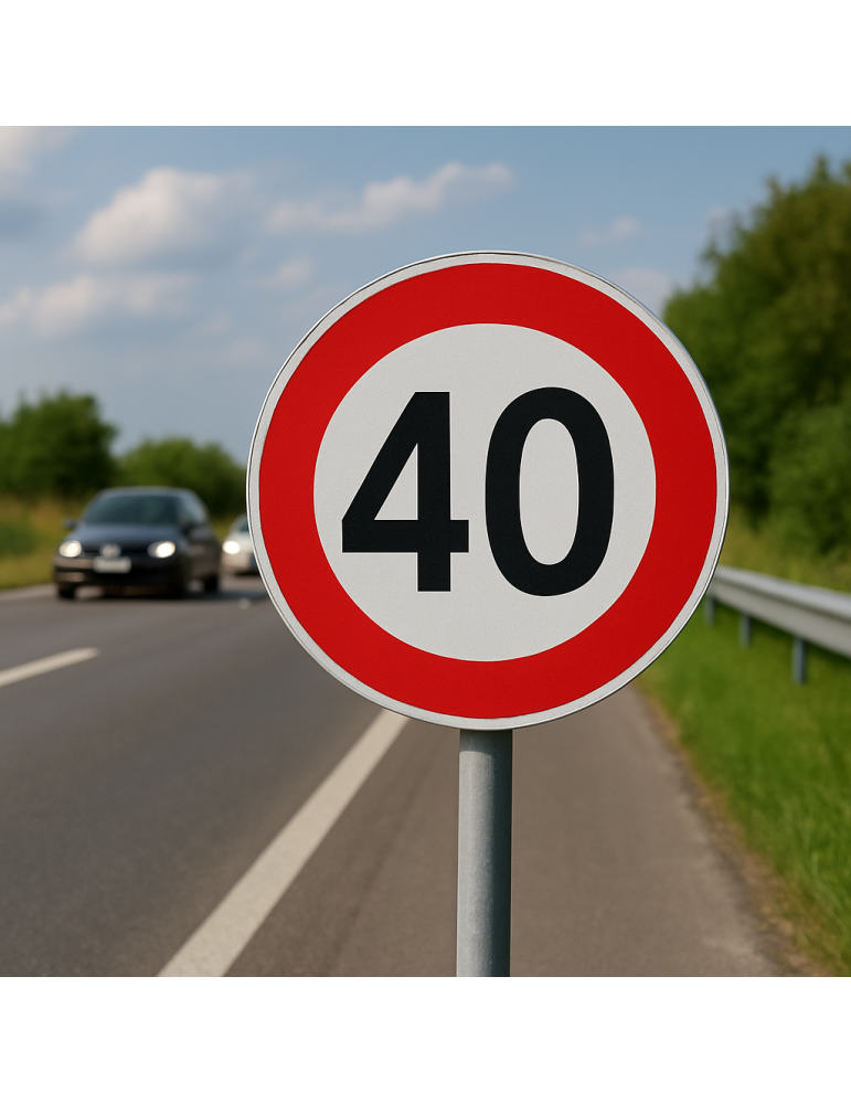 Señal de límite máximo de velocidad Diámetro del disco 60 cm