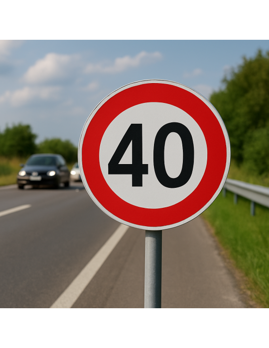 Maximum speed limit sign Disc Diameter 60 cm