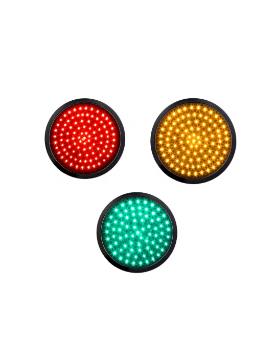 Dispositivos de iluminación ópticas LED diámetro 200 mm - verde del Sisas