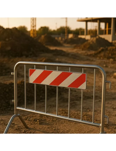 Transenna modulare 110x250 con pannello rifrangente - completa di zampe tipo normale 2