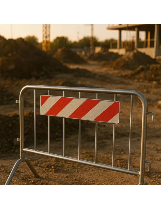 Barrera modular de 110x250 Sisas con panel reflectante y con patas normales