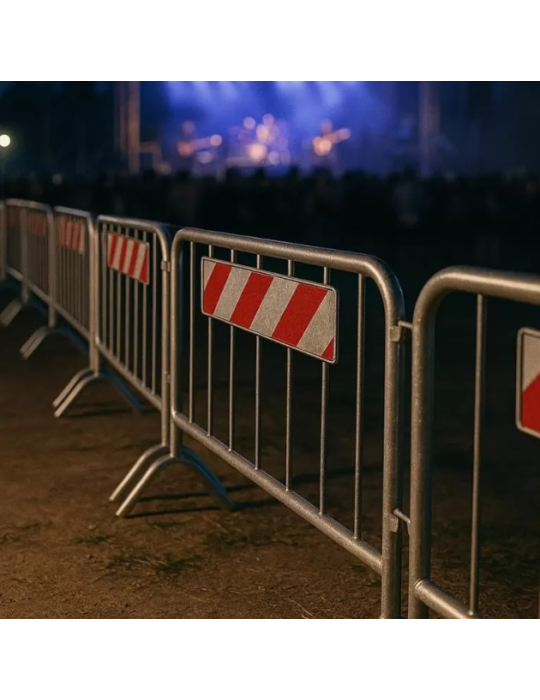 Mobile fences Modular barrier 110x250 with reflective panel