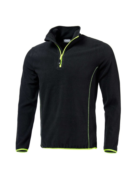 Logica short zip microfleece black