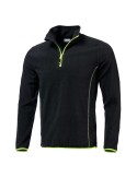 Logica short zip microfleece black