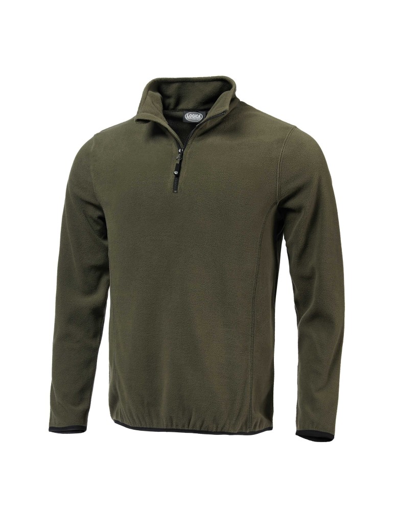 Logica short zip microfleece green