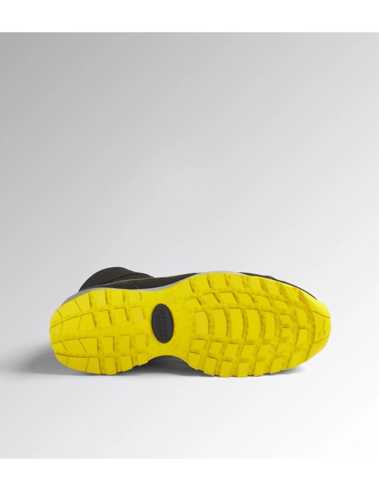 Glove safety shoes dark black/yellow fluo