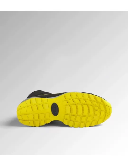 Glove safety shoes dark black/yellow fluo
