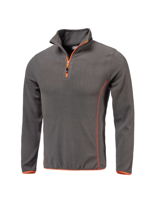 Logica half-zip microfleece grey and orange
