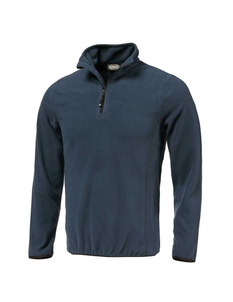 Logica blue microfleece with short zip