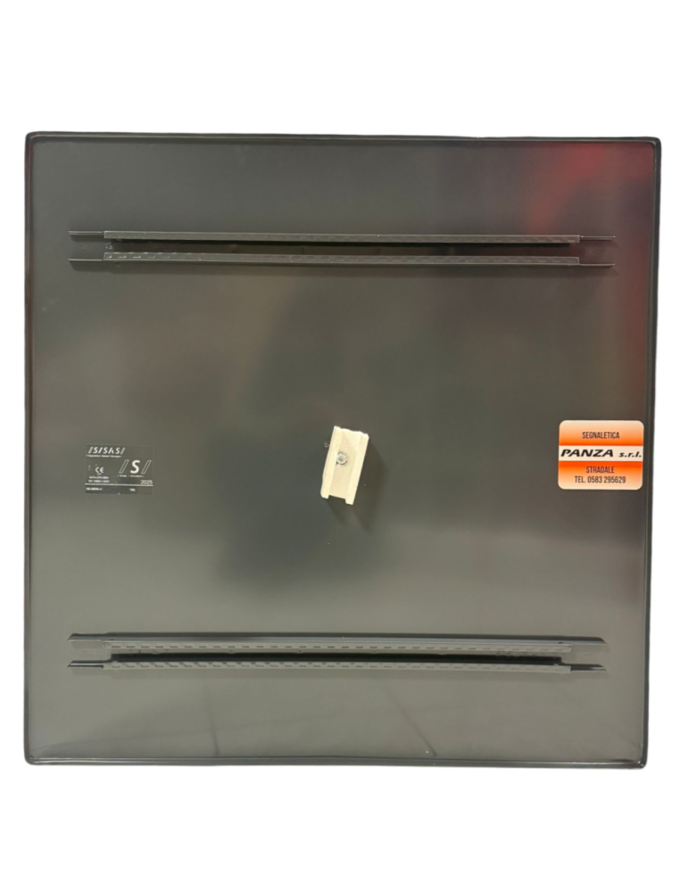 Permanent signage Mandatory passage for vehicles operated by the S...