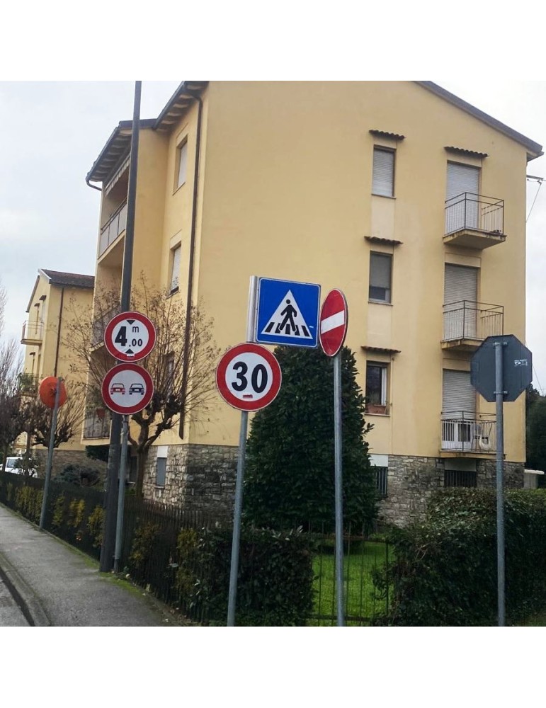 Doppelseitige Fußgängerüberwegplatte mit Fahnenbefestigung Abb.303 60x60