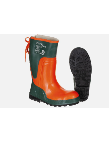 Bota de leñador de goma con puntera de acero 2