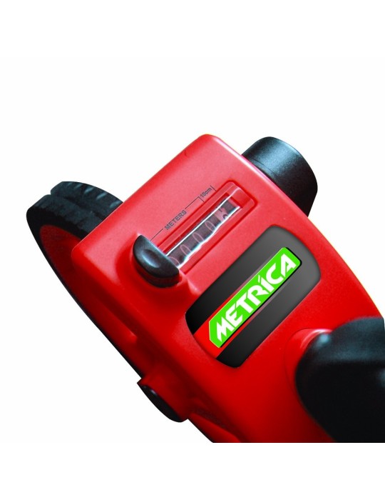 Misuratore stradale professionale a ruota pieghevole con display meccanico e pulsante di freno