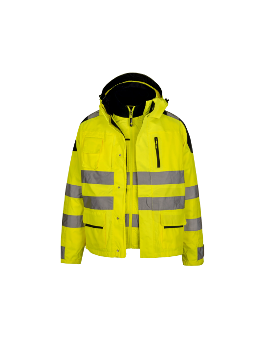 High visibility Fluo yellow backer work jacket from U-power