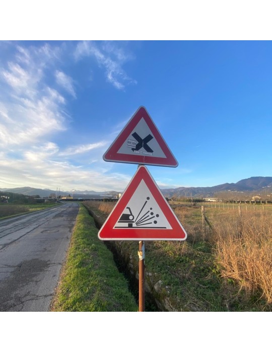 Cartello Stradale Intersezione con precedenza a destra Triangolo
