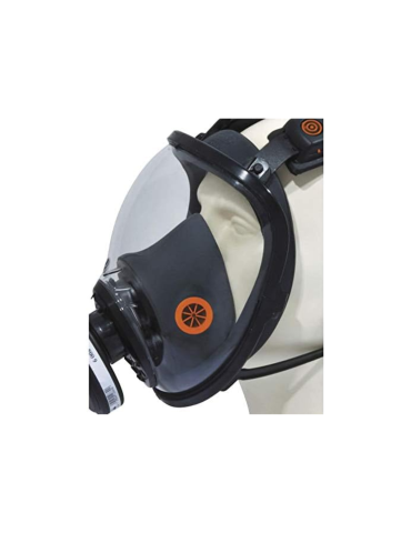 Maschera respiratoria Delta Plus completa in silicone con chiusura a cinghie e visiera in policarbonato 2