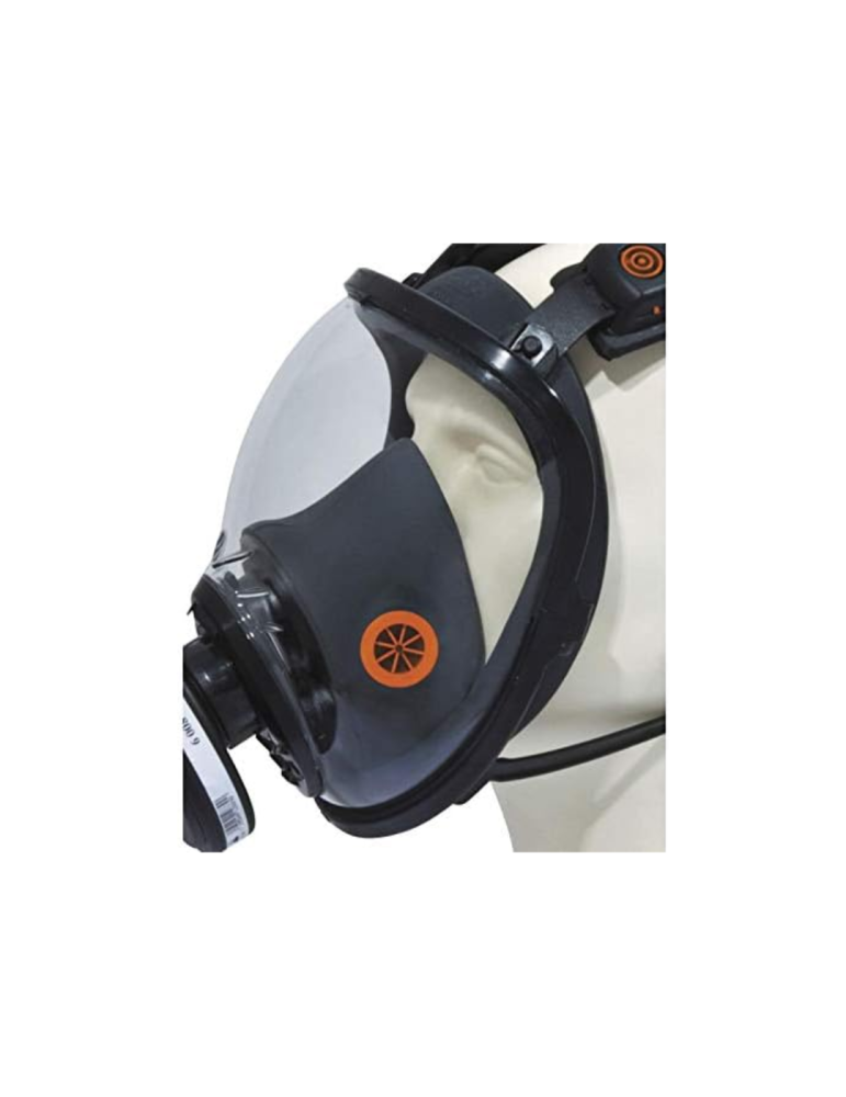 Vollständige Delta Plus Silikon-Atemschutzmaske mit Gurtverschluss und Polycarbonat-Visier M9300STRAP