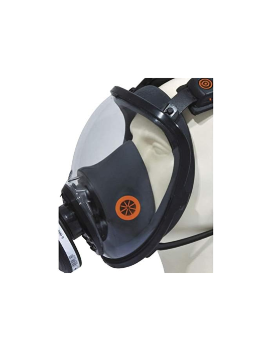 Mascarilla respiratoria de silicona de Delta Plus completa con cierre de correa y visera de policarbonato M9300STRAP