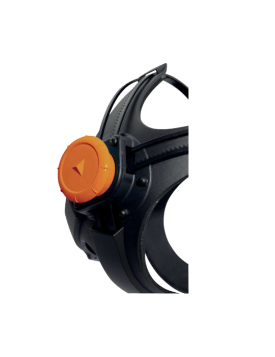 Maschera respiratoria Delta Plus completa in silicone con chiusura a cinghie e visiera in policarbonato M9300STRAP