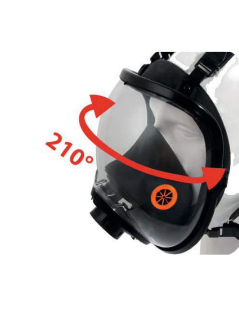 Masque respiratoire en silicone intégral Delta Plus avec fermeture de sangle et visière en polycarbonate M9300STRAP