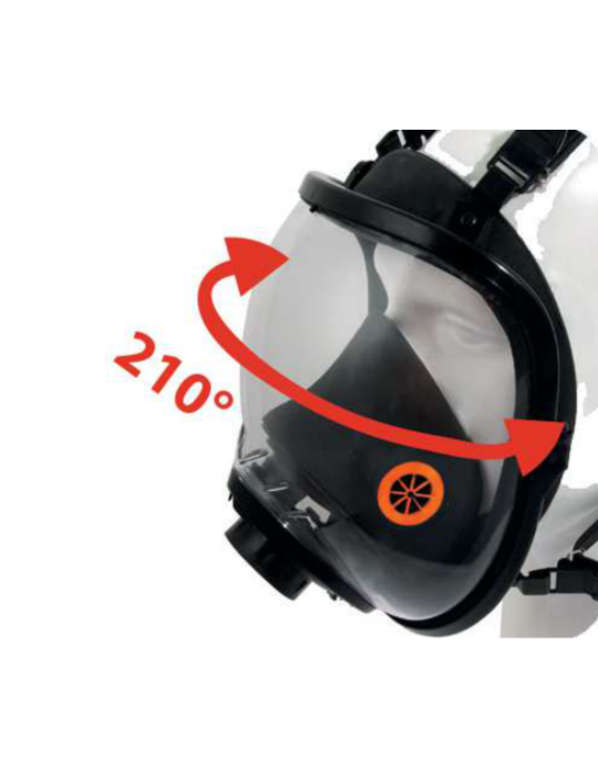 Vollständige Delta Plus Silikon-Atemschutzmaske mit Gurtverschluss und Polycarbonat-Visier M9300STRAP