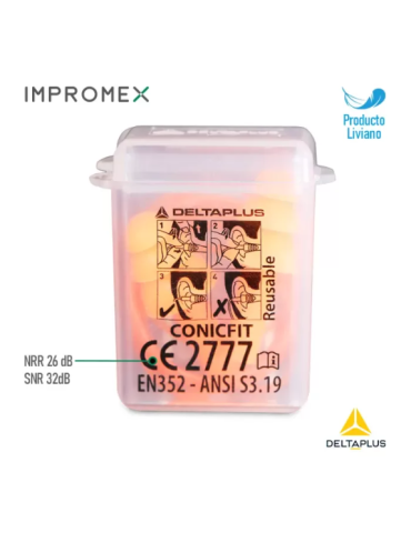 Bouchons d’oreilles en silicone Delta Plus réutilisables avec ou sans cordon PVC 2